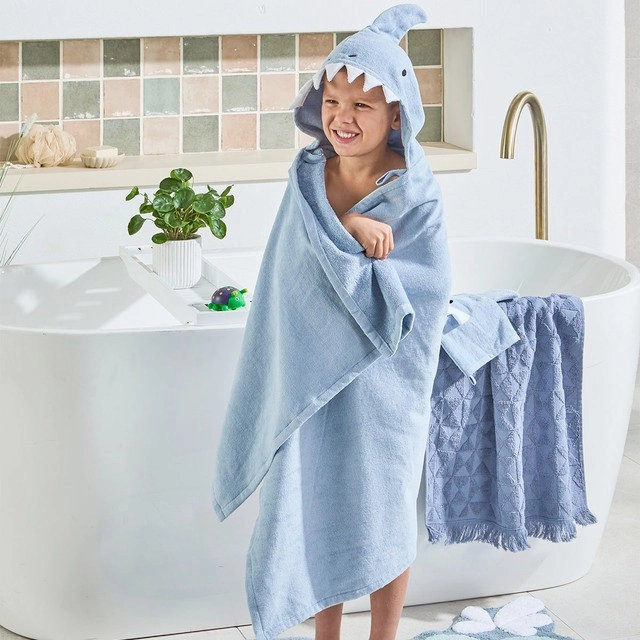 Kids Shark Hooded Towel by Pillow Talk