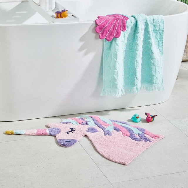 Kids Unicorn Bath Mat by Pillow Talk