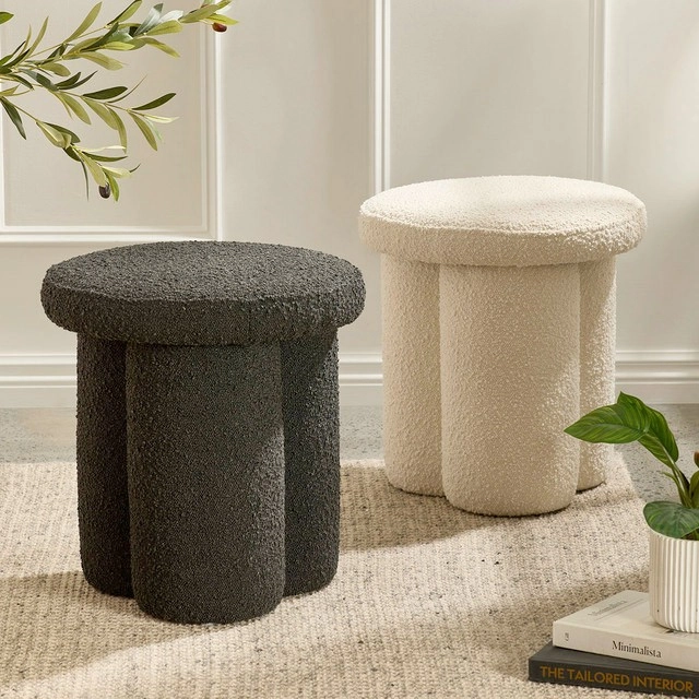 Ollie Boucle Ottoman by M.U.S.E.