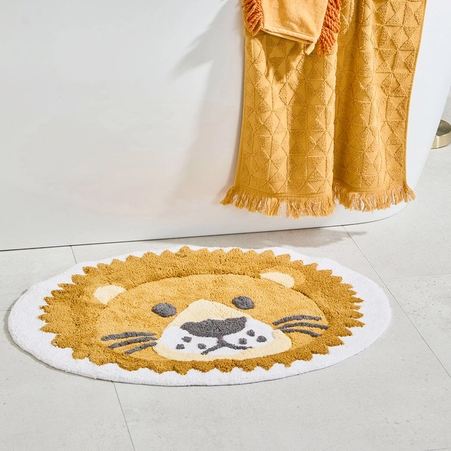 Wild Lion Bath Mat by Pillow Talk