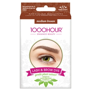 1000 Hour Lash & Brow Plant Extract Dye Kit Medium Brown 1 Kit