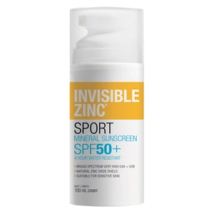 Invisible Zinc Sport 4hr resistant SPF 50+ 100mL