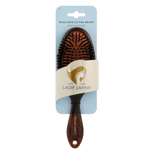 Lady Jayne Classic Pad Brush Large 100% Natural Boar Bristle 1 Each