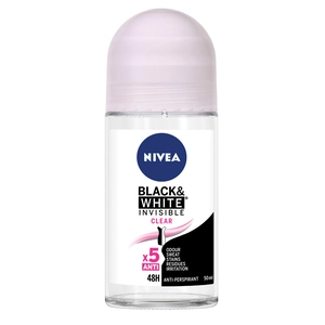 NIVEA Black & White Invisible Clear Anti-Perspirant 50mL