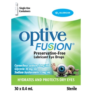 Optive Fusion Preservative-Free Lubricant Eye Drops 30 Pack