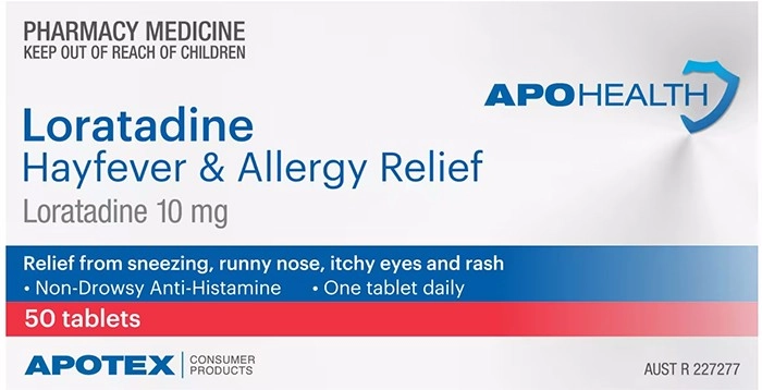 Apohealth Loratadine Hayfever & Allergy Relief 50 Tablets