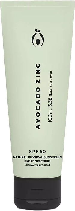 Avocado Zinc Natural Physical Sunscreen SPF50 100ml