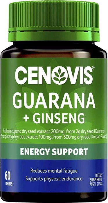 Cenovis Guarana 2000mg & Ginseng 500mg 60 Tablets