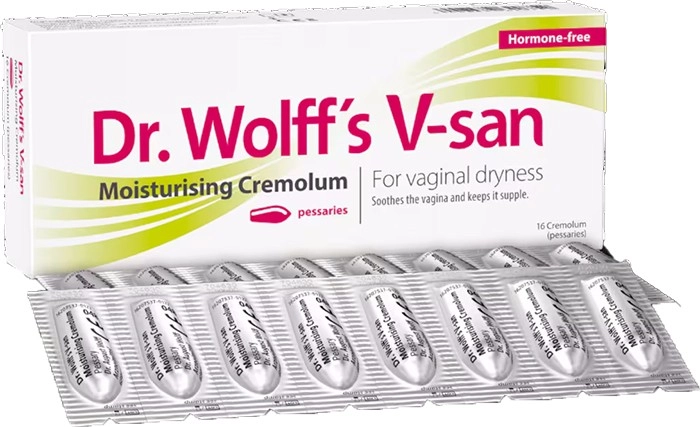 Dr Wolff's V-San Moisturising Cremolum Pessaries 16 Pack