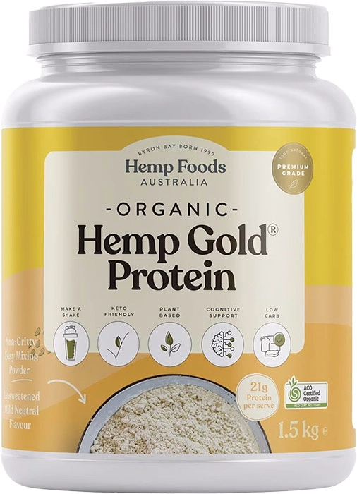 Hemp Foods Australia Organic Hemp Gold Protein 1.5Kg