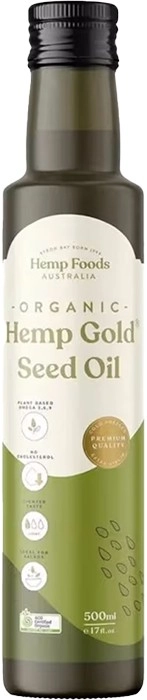 Hemp Foods Australia Organic Hemp Gold Seed Oil 500ml