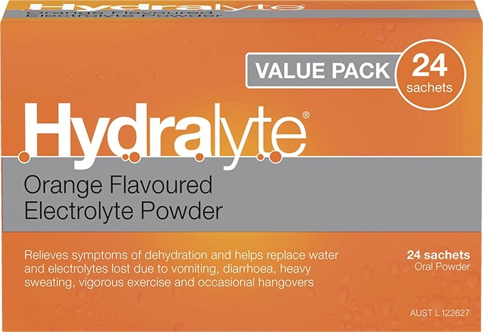 Hydralyte Electrolyte Powder Orange 24 Sachets