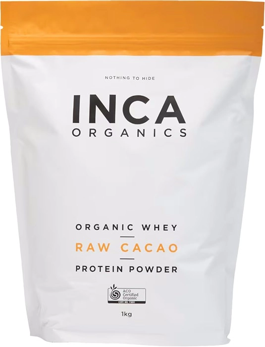 Inca Organics Organic Whey Raw Cacao Protein Powder 1kg