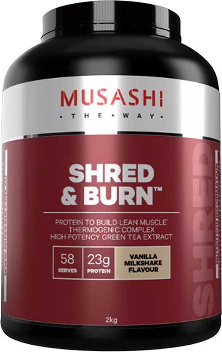 Musashi Shred & Burn Protein Vanilla Milkshake 2kg