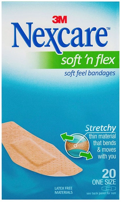 Nexcare Soft 'N Flex Strips Medium 20 Pack