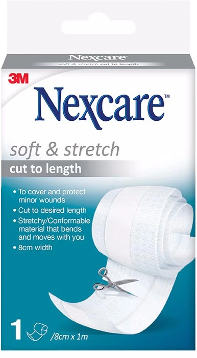 Nexcare Soft & Stretch 8cm x 1m