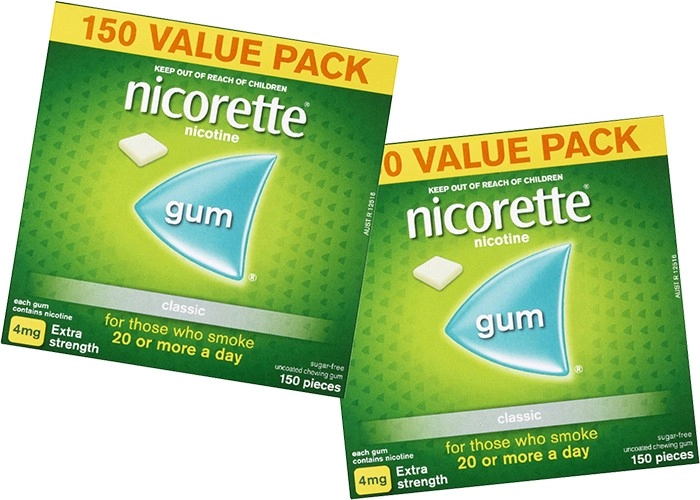 Nicorette Quit Smoking Nicotine Gum 4mg Classic 300 Pack