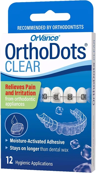 OrVance Orthodots Clear Dental Wax For Brances 12 Pack