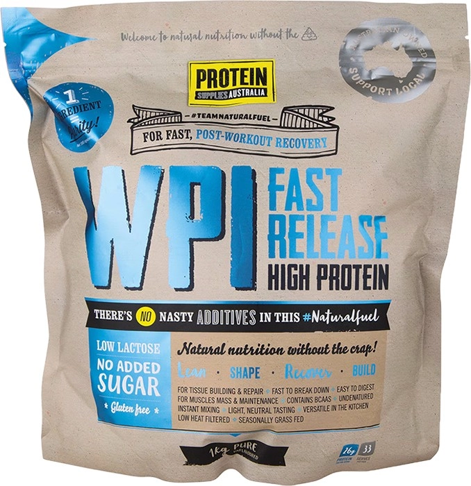 Protein Supplies Australia Whey Protein Isolate Unflavoured 1kg