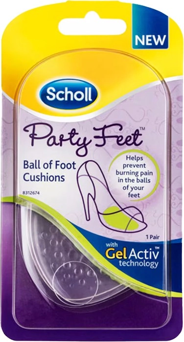 Scholl Party Feet Invisible Gel Cushions 1 Pair