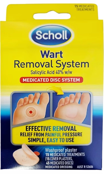 Scholl Wart Removal System Washproof 15 Pack