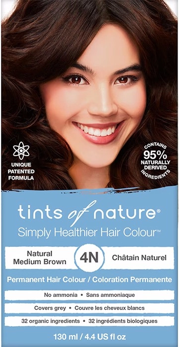 Tints of Nature 4N Natural Medium Brown Permanent Hair Colour 130ml