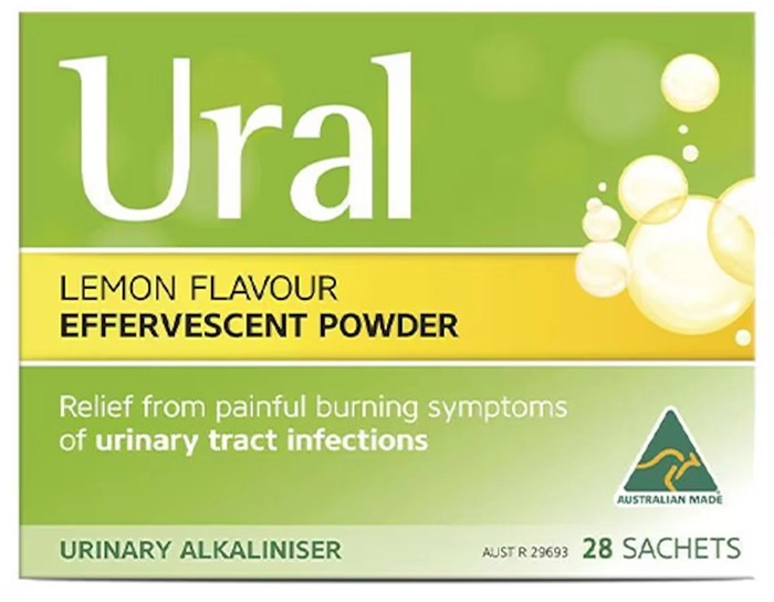 Ural Effervescent Powder Sachets Lemon Flavour 28 x 4g