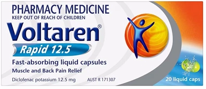 Voltaren Rapid 12.5mg Pain Relief 20 Liquid Caps