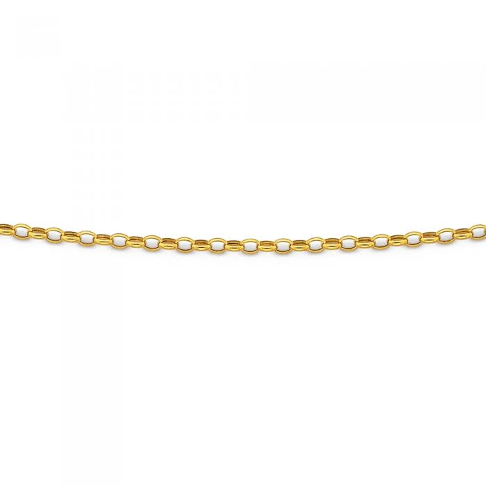 9ct Gold 45cm Hollow Oval Belcher Chain