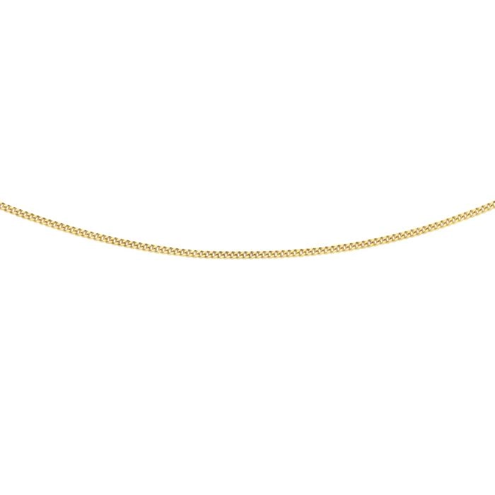 9ct Gold 45cm Solid Curb Chain