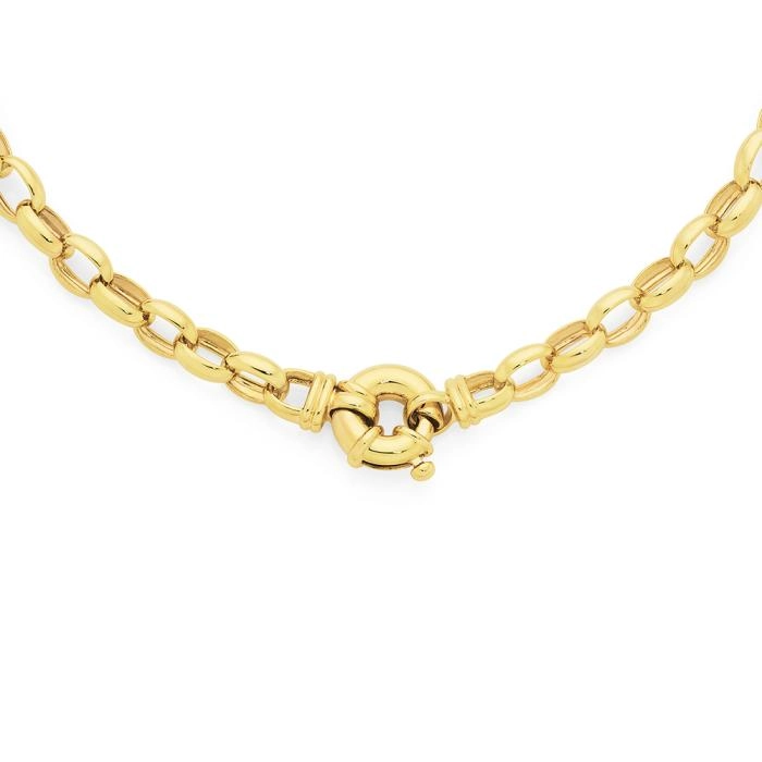 9ct Gold 48cm Solid Belcher Bolt Ring Necklet