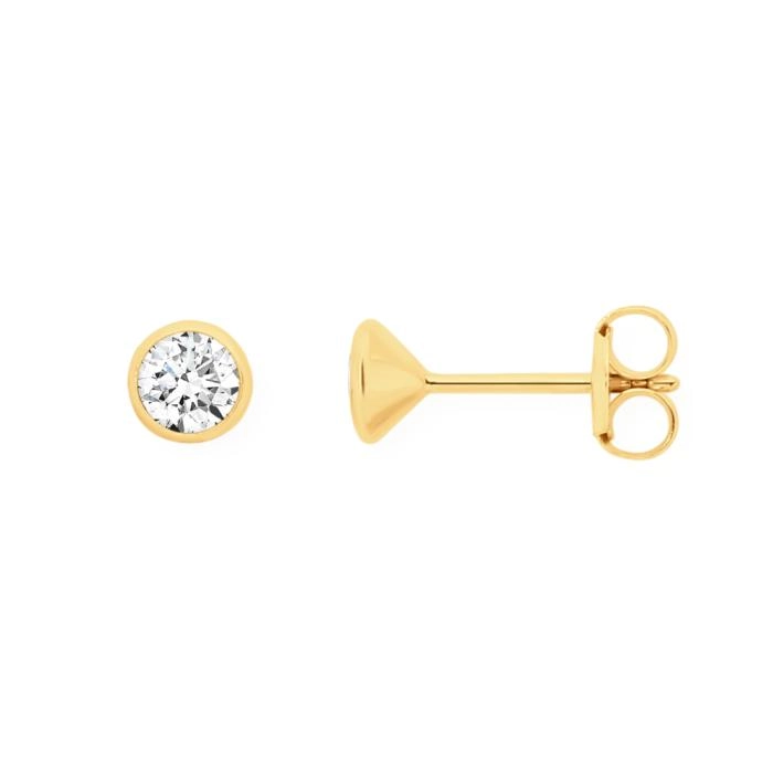 9ct Gold Cubic Zirconia Stud Earrings