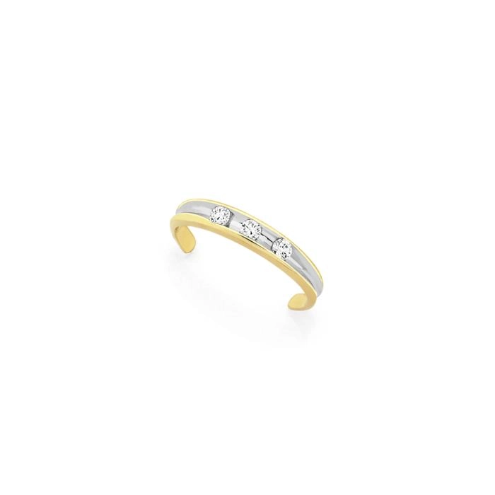 9ct Gold Cubic Zirconia Toe Ring