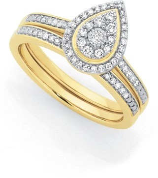 9ct Gold Diamond Bridal Set