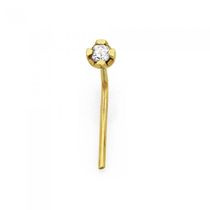 9ct Gold Diamond Claw-set Nose Stud