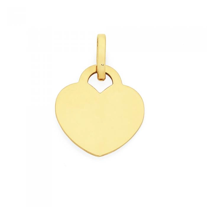 9ct Gold Heart Tag Pendant