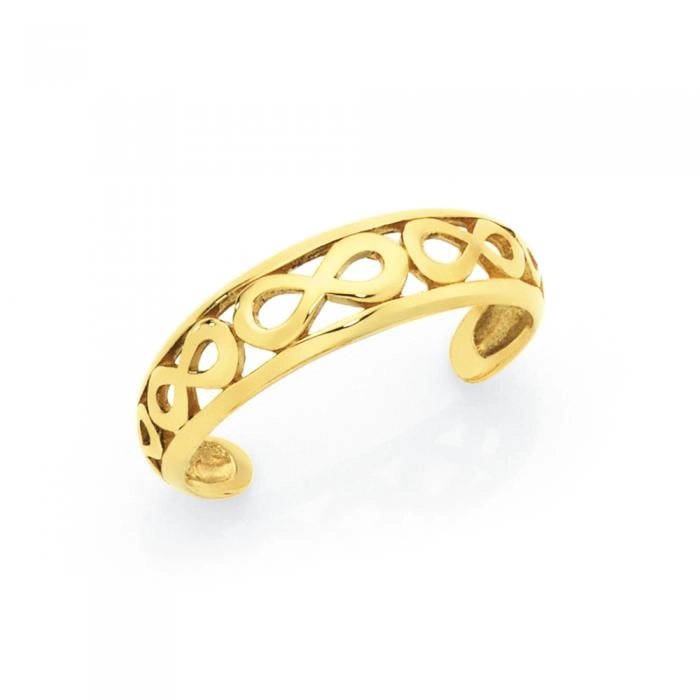 9ct Gold Infinity Toe Ring