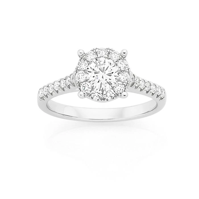 Alora 14ct White Gold 1 Carat TW Lab Grown Diamond Ring