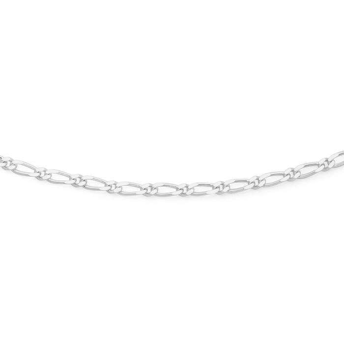 Sterling Silver 50cm 1+1 Figaro Chain