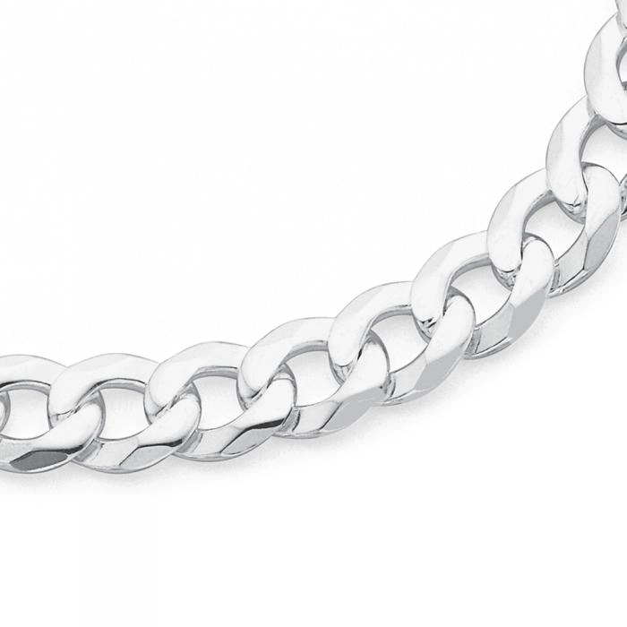 Sterling Silver 55cm Cuban Curb Men's Chain