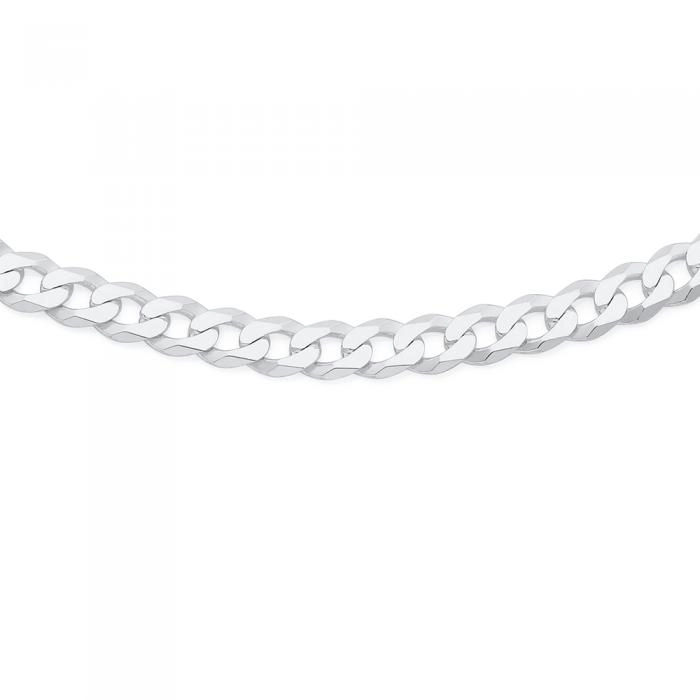 Sterling Silver 55cm Curb Men's Chain