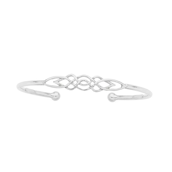 Sterling Silver Celtic Cuff Bangle