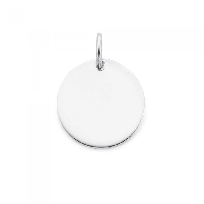 Sterling Silver Round Disc Pendant