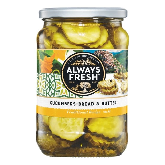 Always Fresh Cucumbers Bread & Butter 700g