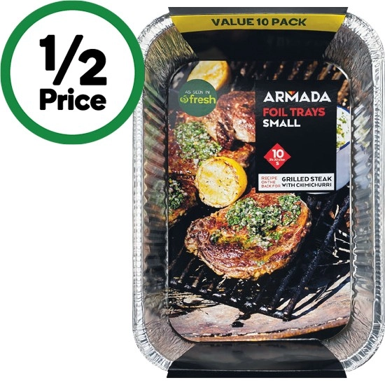 Armada BBQ Foil Tray Small Pk 10