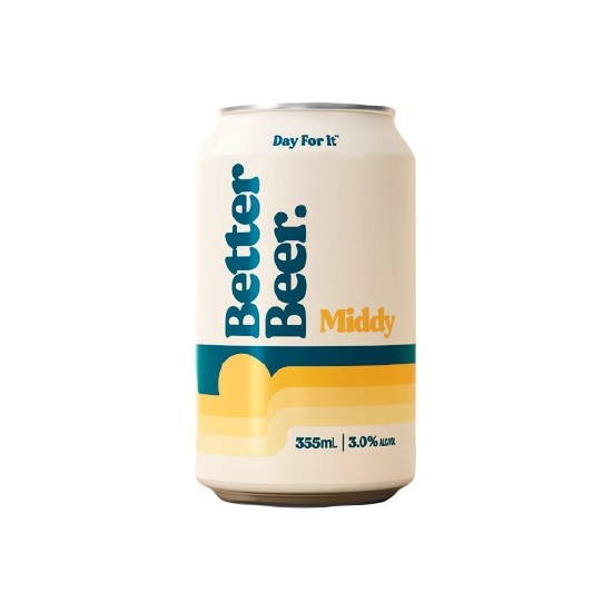 Better Beer Middy Lager Cans 24x355ml