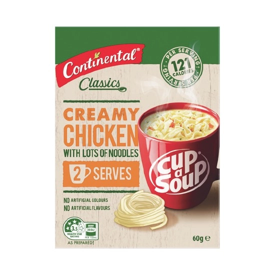 Continental Cup Soup 50-75g Pk 2