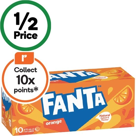 Fanta Soft Drink 10 x 375ml