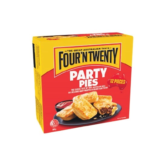 Four'N Twenty Party Pies 600g Pk 12 – From the Freezer