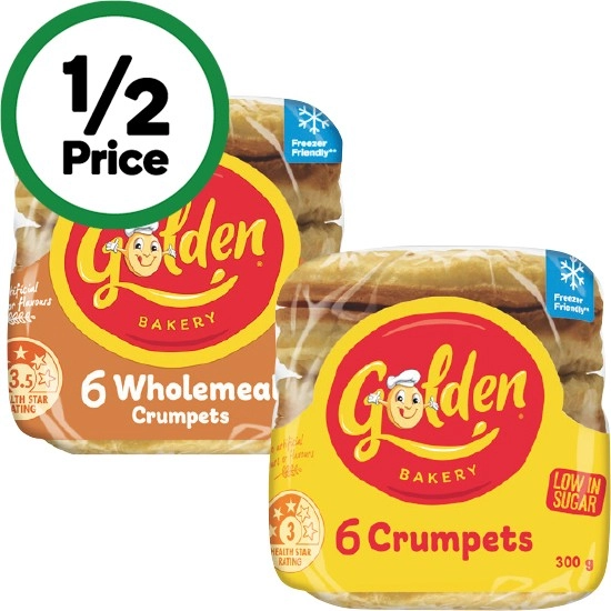 Golden Crumpets Rounds Pk 6